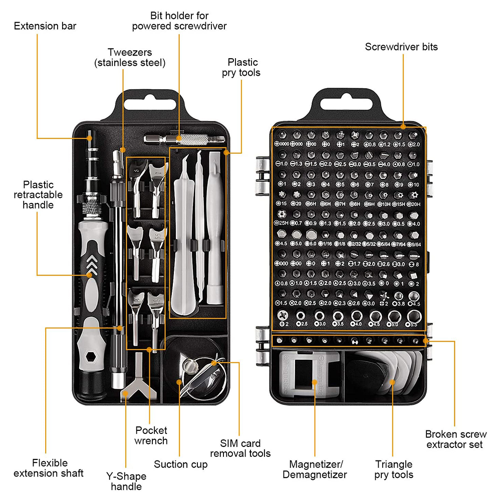 25/115/135/140 in1 طقم مفك برغ - مراجعة Pentalobe Screwdriver Set وسعره